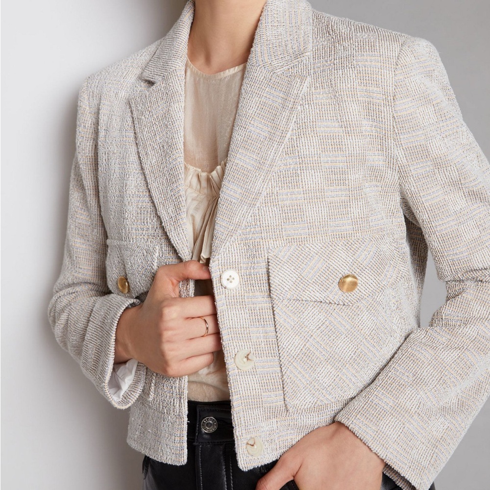 FRENCHMAUVE Classic Tweed Blazer